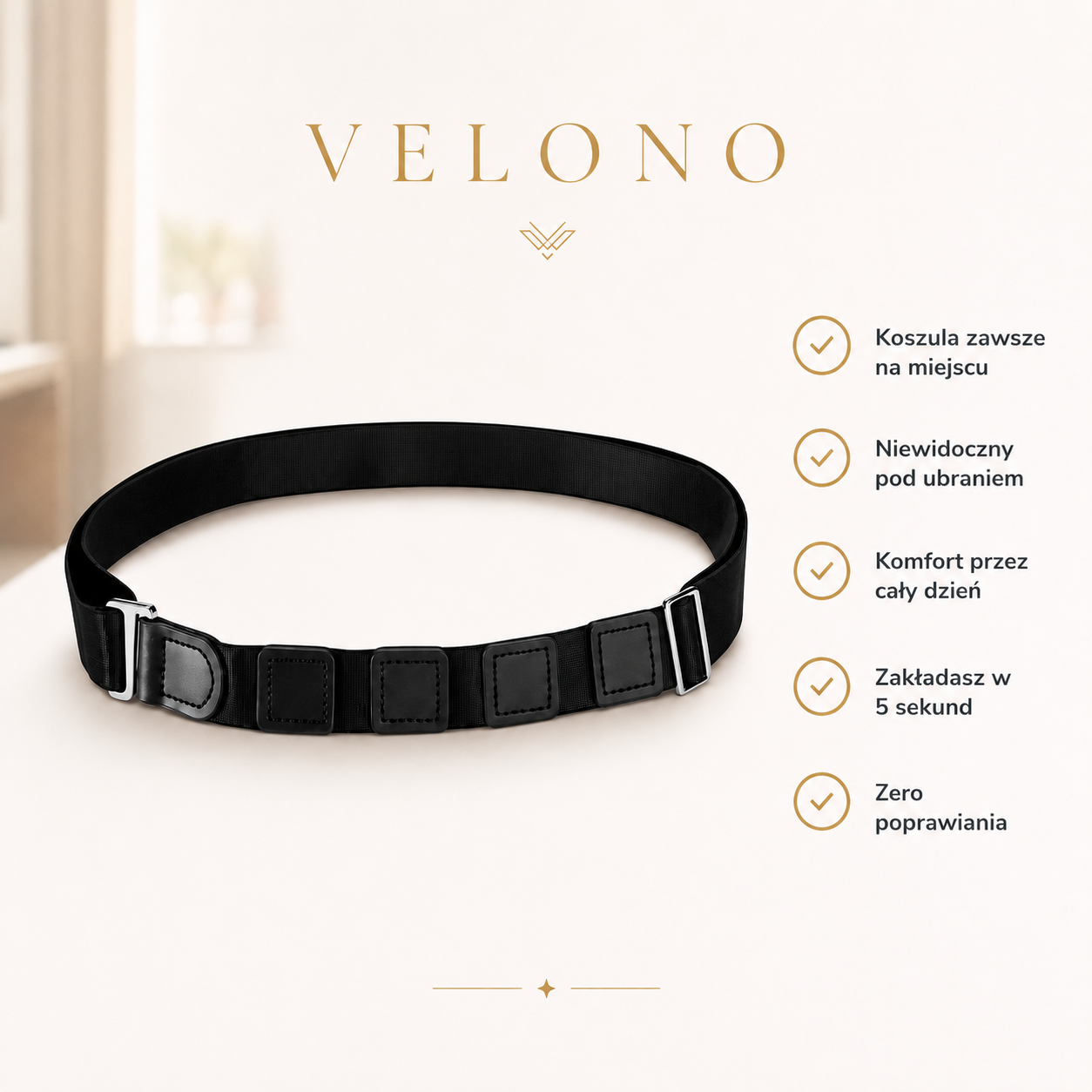 VELONO™ – Pasek utrzymujący koszulę