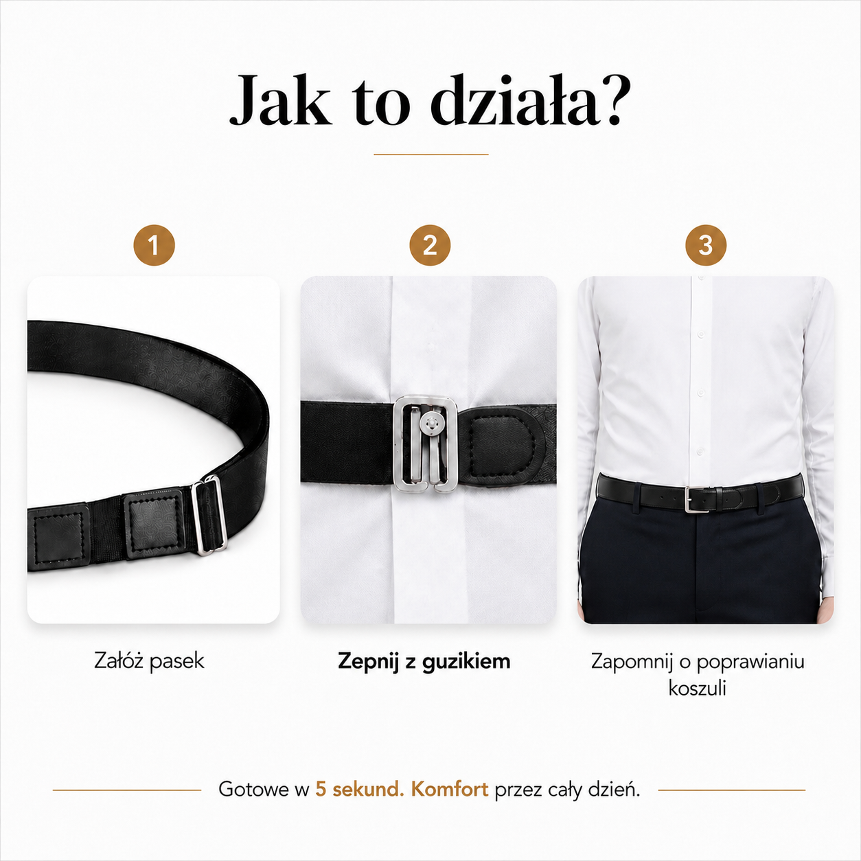 VELONO™ – Pasek utrzymujący koszulę